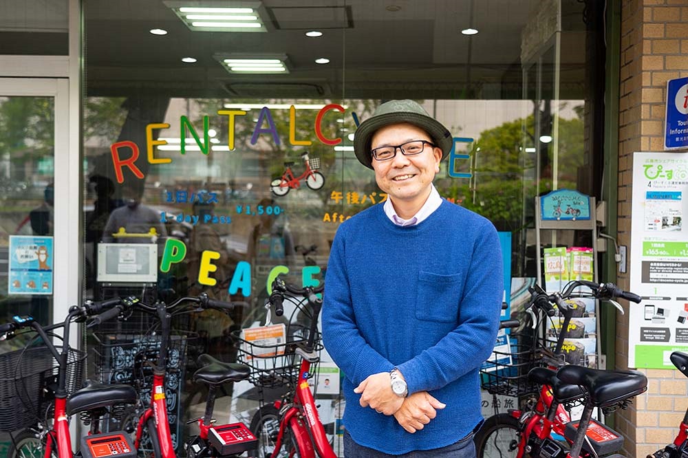 広島シェアサイクルぴーすくる 田中真一さん｜目標は、広島の“人”を